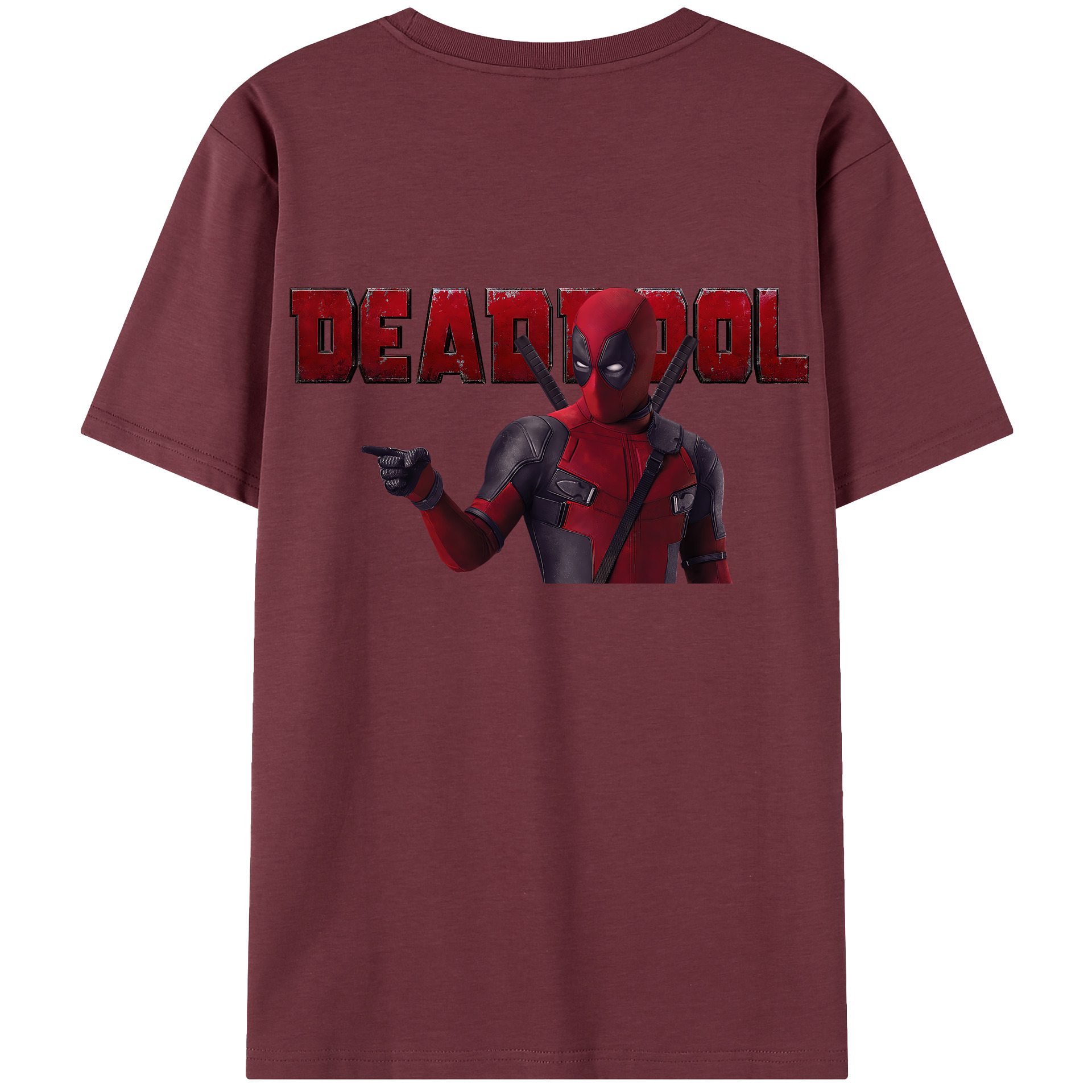 （画像用） Deadpool デッドプール 綿100％半袖Tシャツ（背面プリント）